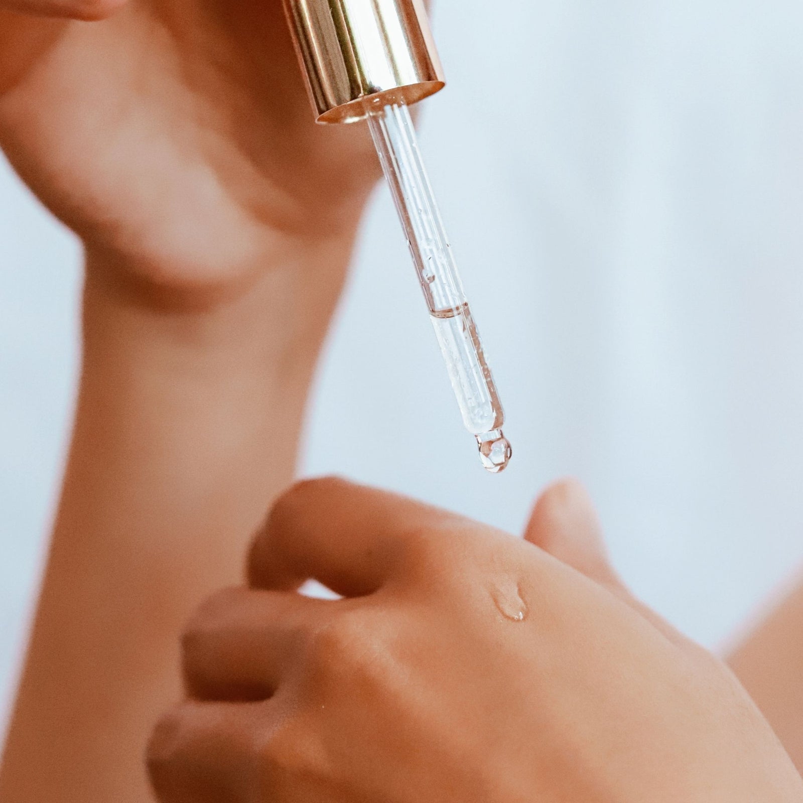 Vegan Hyaluronic Acid in Aloe Vera Molecule Serum against White Background