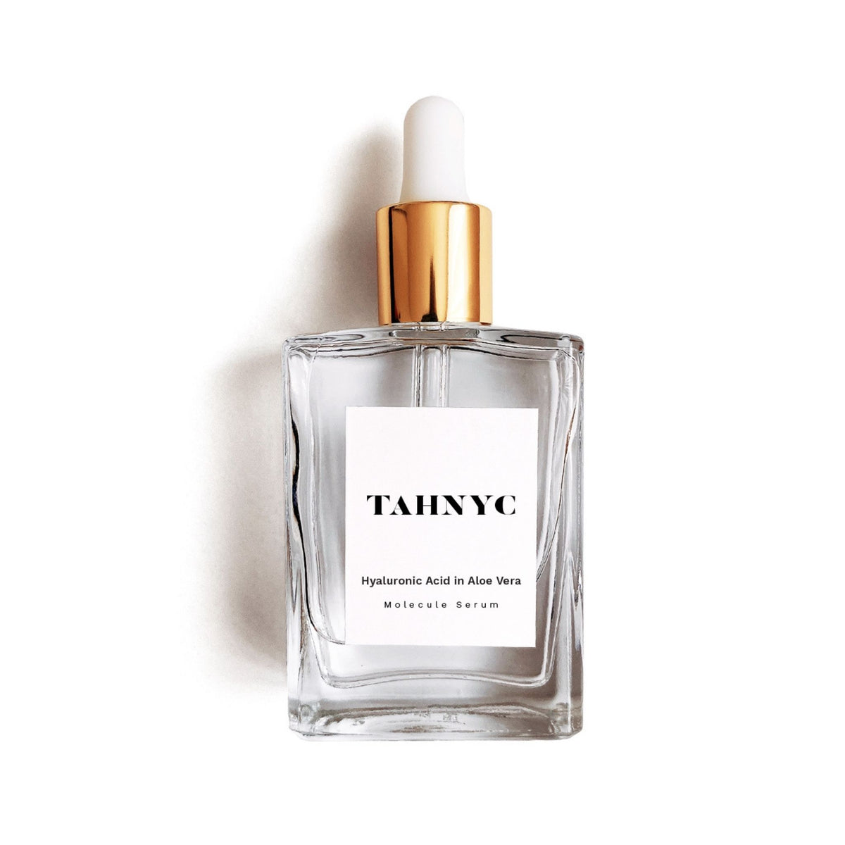 Vegan Hyaluronic Acid in Aloe Vera Molecule Serum against White Background